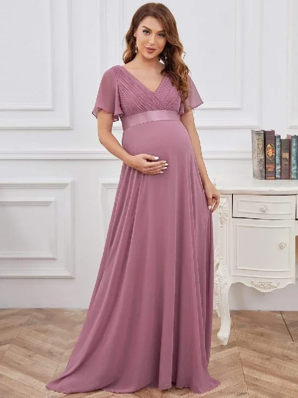 ruffle-sleeve-floor-length-formal-maternity-dress-ey20795