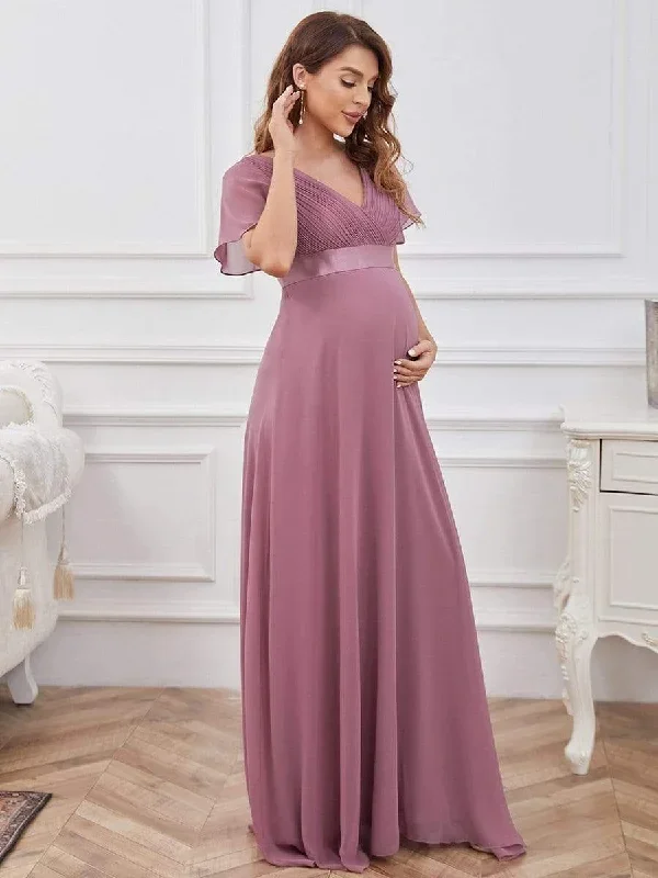 ruffle-sleeve-floor-length-formal-maternity-dress-ey20795