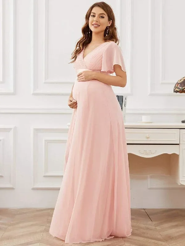 ruffle-sleeve-floor-length-formal-maternity-dress-ey20795