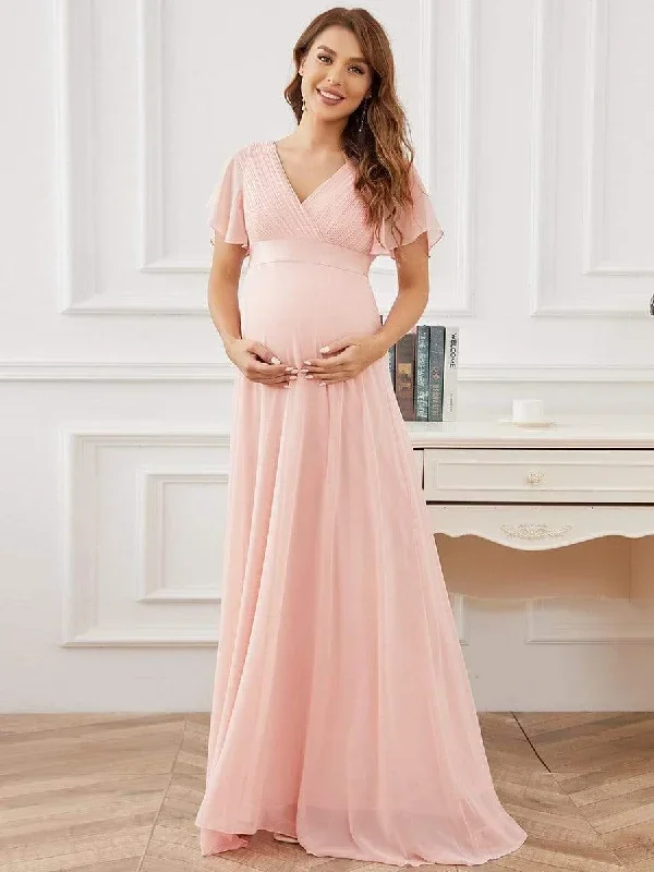 ruffle-sleeve-floor-length-formal-maternity-dress-ey20795