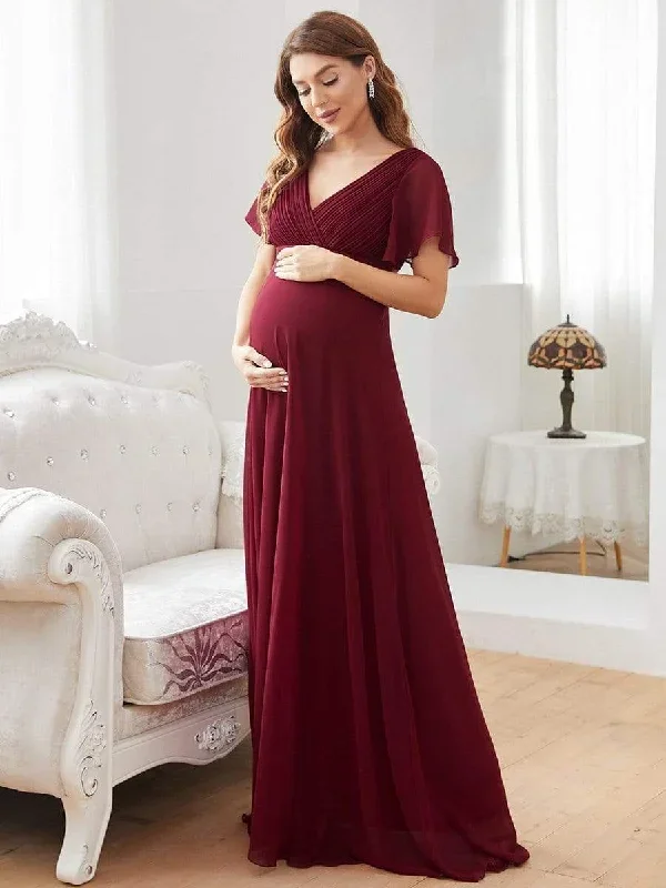 ruffle-sleeve-floor-length-formal-maternity-dress-ey20795