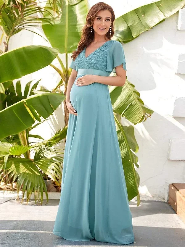 ruffle-sleeve-floor-length-formal-maternity-dress-ey20795