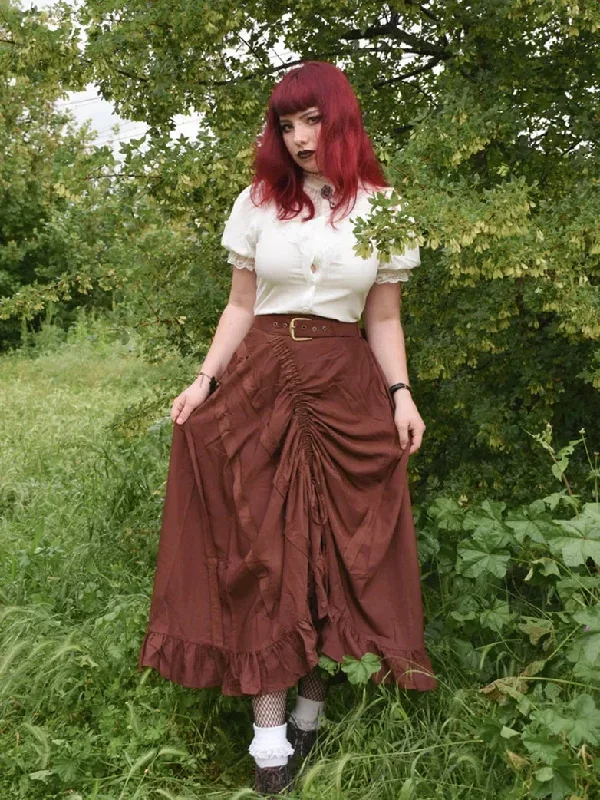 scarlet-darkness-women-steampunk-ruffled-hem-maxi-skirt-elastic-waist-flared-a-line-skirt