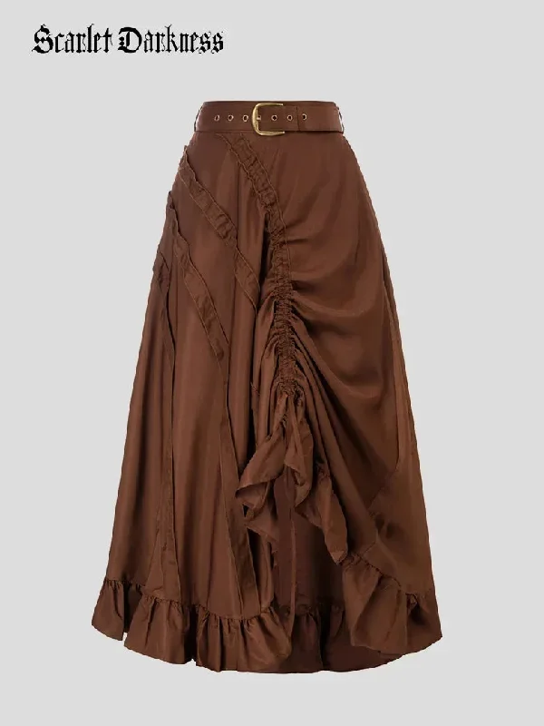 scarlet-darkness-women-steampunk-ruffled-hem-maxi-skirt-elastic-waist-flared-a-line-skirt