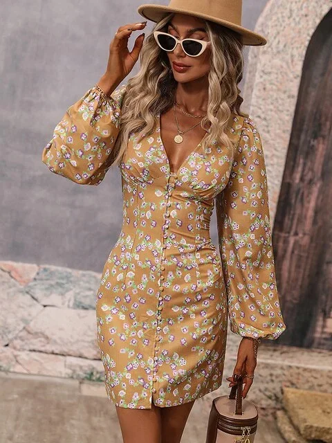 sexy-floral-print-short-dress-woman-casual-v-neck-slim-button-dresses-for-women-2022-spring-autumn-fashion-puff-sleeve-dress