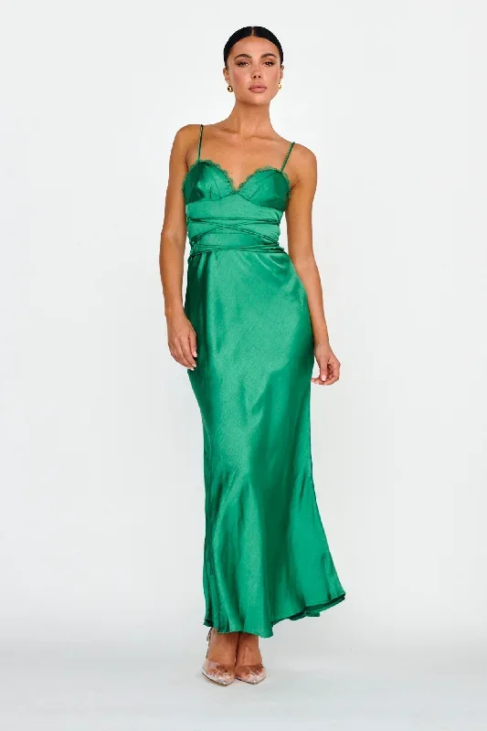 silver-lining-string-tie-waist-dress-forest-green