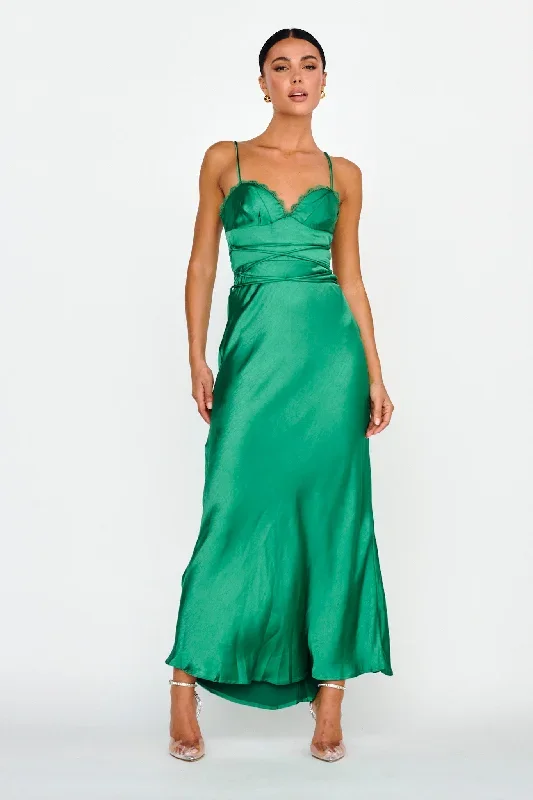 silver-lining-string-tie-waist-dress-forest-green