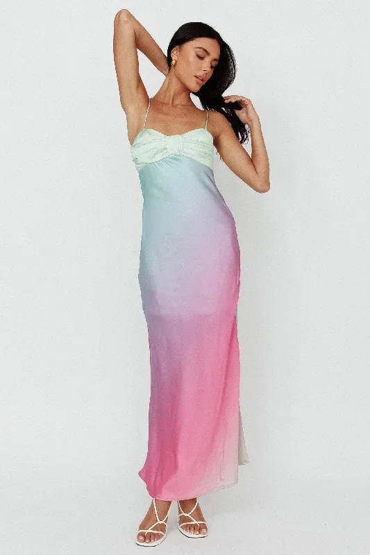 siva-gathered-bust-midi-dress-ombre-multi