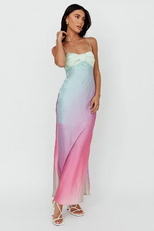 siva-gathered-bust-midi-dress-ombre-multi