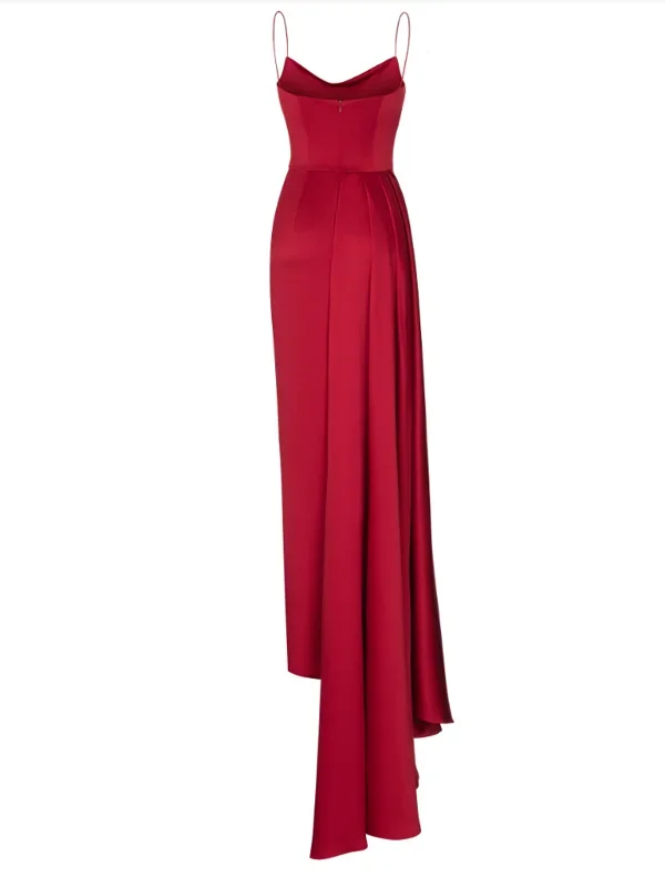 spaghetti-strap-solid-long-slit-dress