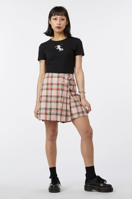 Spring Tartan Pleat Skort