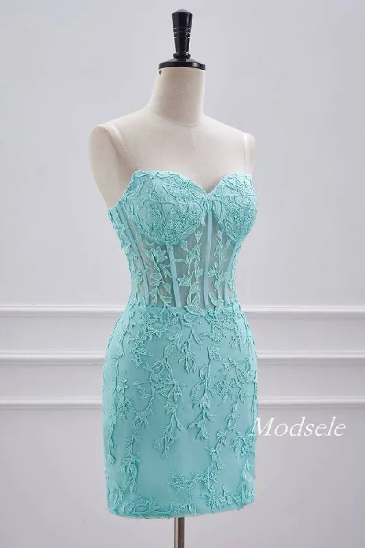 strapless-aqua-green-applique-tight-homecoming-dress-with-lace-up