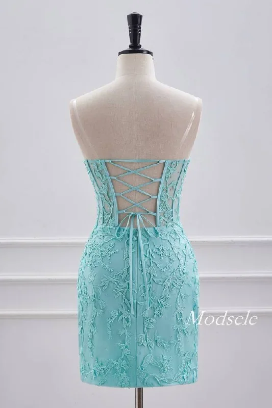 strapless-aqua-green-applique-tight-homecoming-dress-with-lace-up