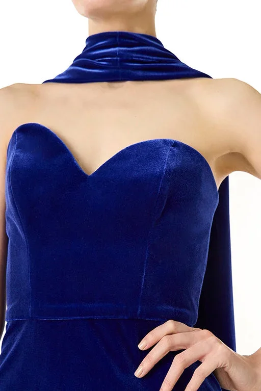 strapless-gown-with-neck-scarf