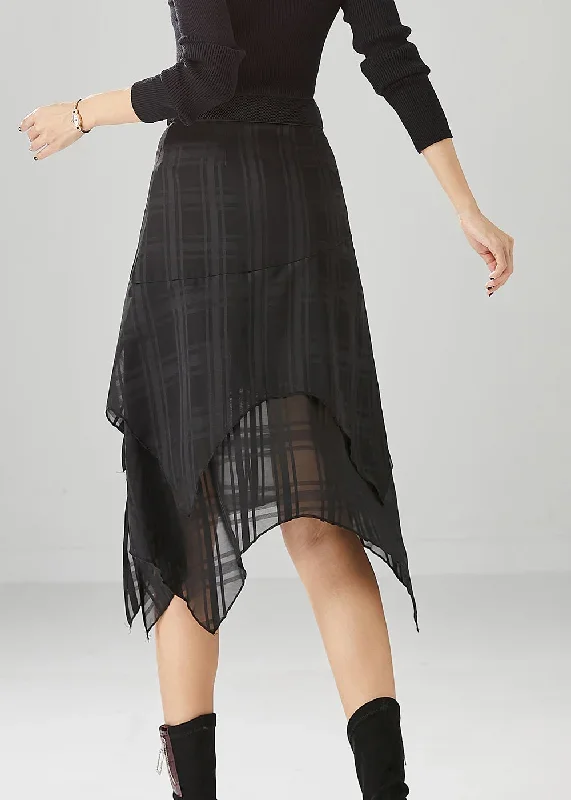 stylish-black-asymmetrical-side-open-chiffon-skirt-summer