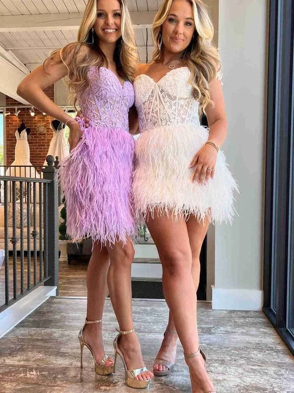 sweetheart-feather-skirt-lavender-tight-homecoming-dress