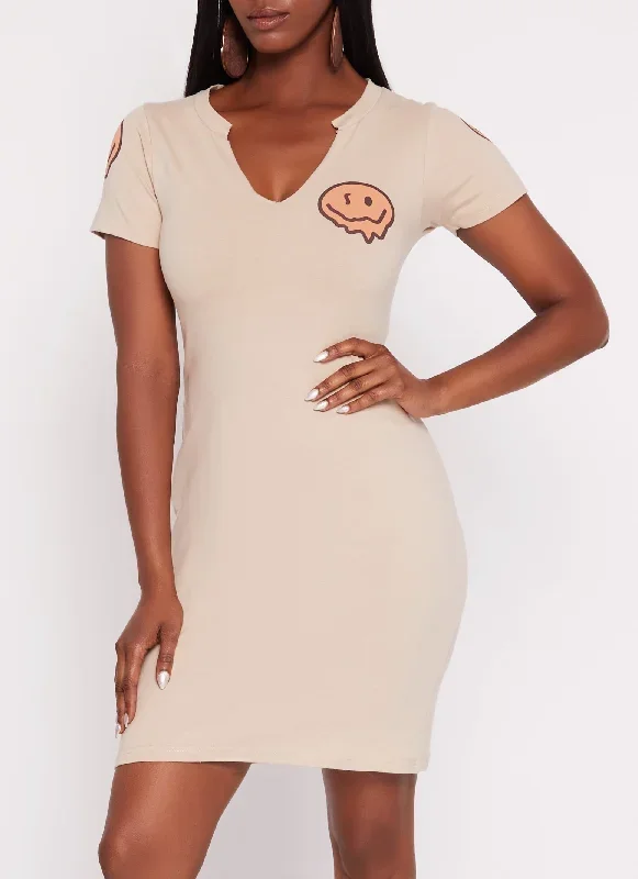 tan-enjoy-the-little-things-smiley-graphic-t-shirt-dress-1410033878826