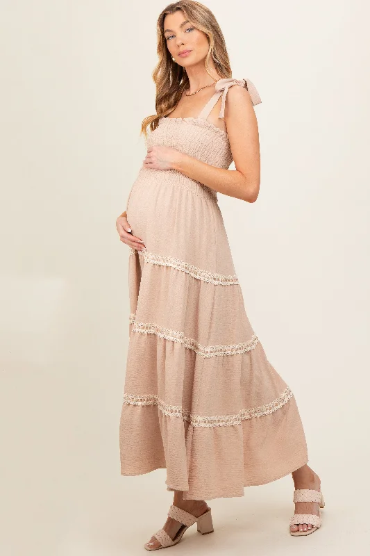 taupe-smocked-maternity-maxi-dress