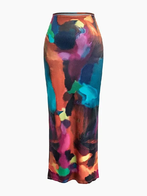 Tie Dye Maxi Skirt