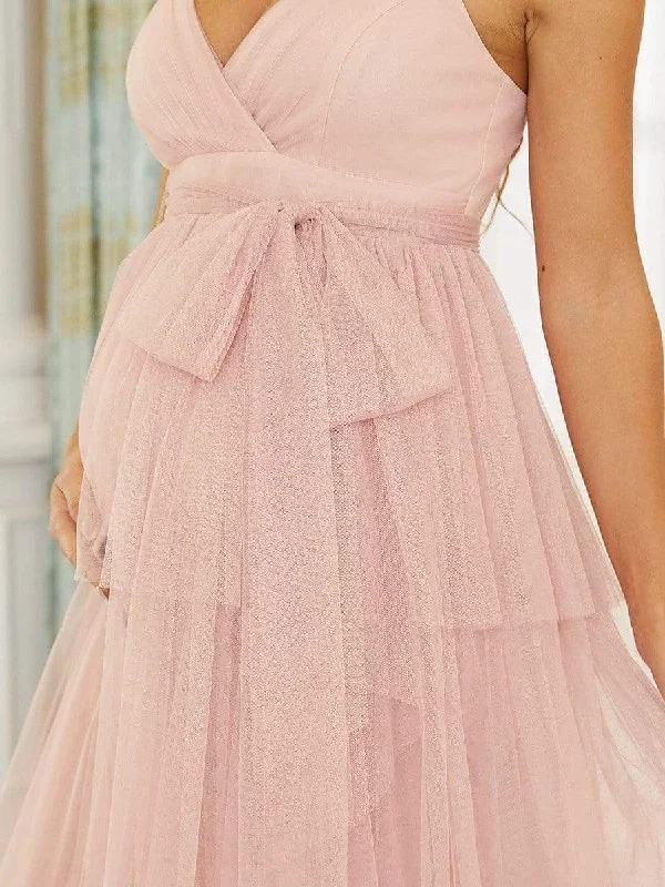 tie-waist-v-neck-tiered-floor-length-maternity-dress-ey20794