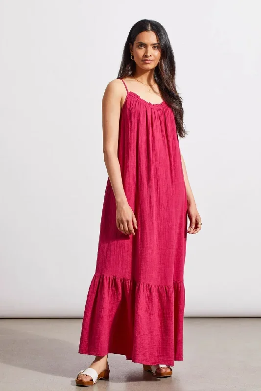 TR5348o Gauze Maxi Dress W/Pockets