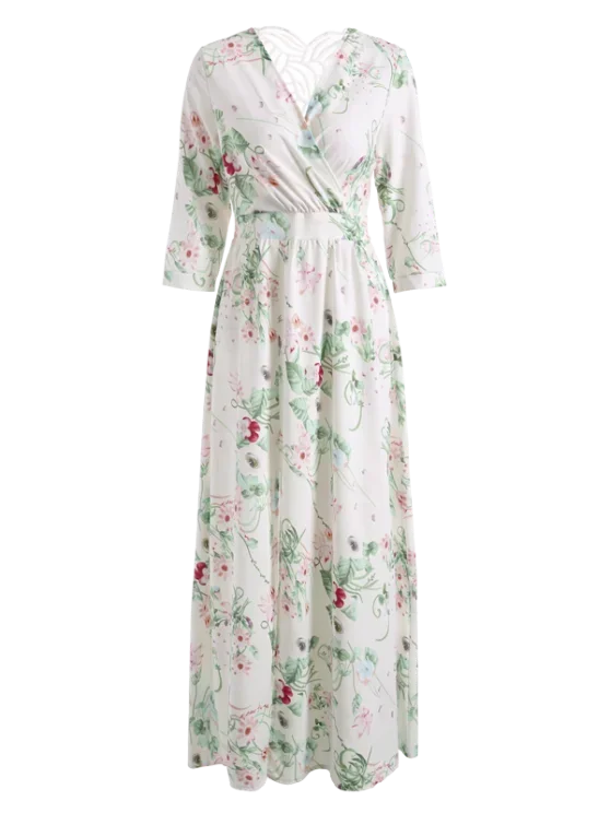 trendy-floral-v-neck-slit-maxi-dress