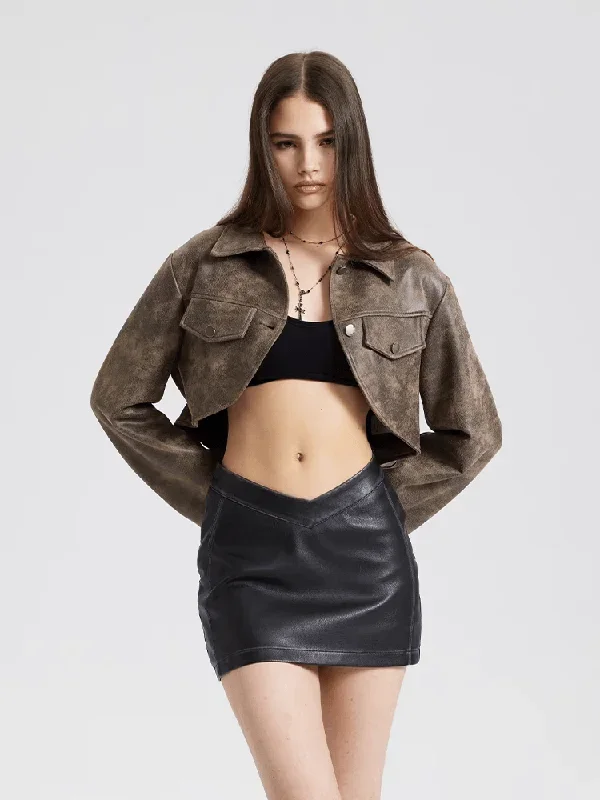 v-shape-waist-washed-faux-leather-skirt