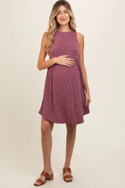 Violet Babydoll Sleeveless Maternity Dress