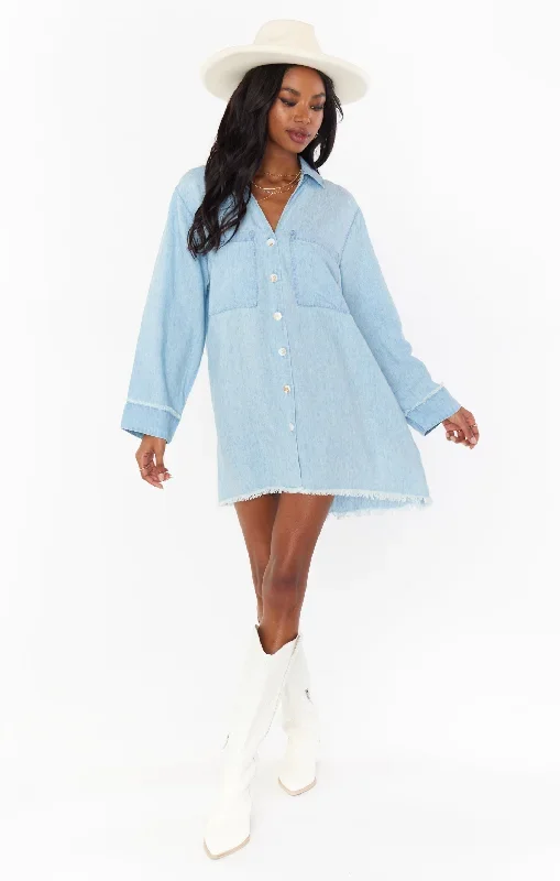 Wilmington Shirt Dress ~ Light Chambray