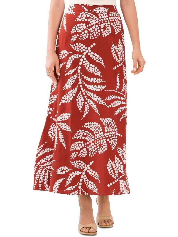 Womens Elastic Rayon Maxi Skirt