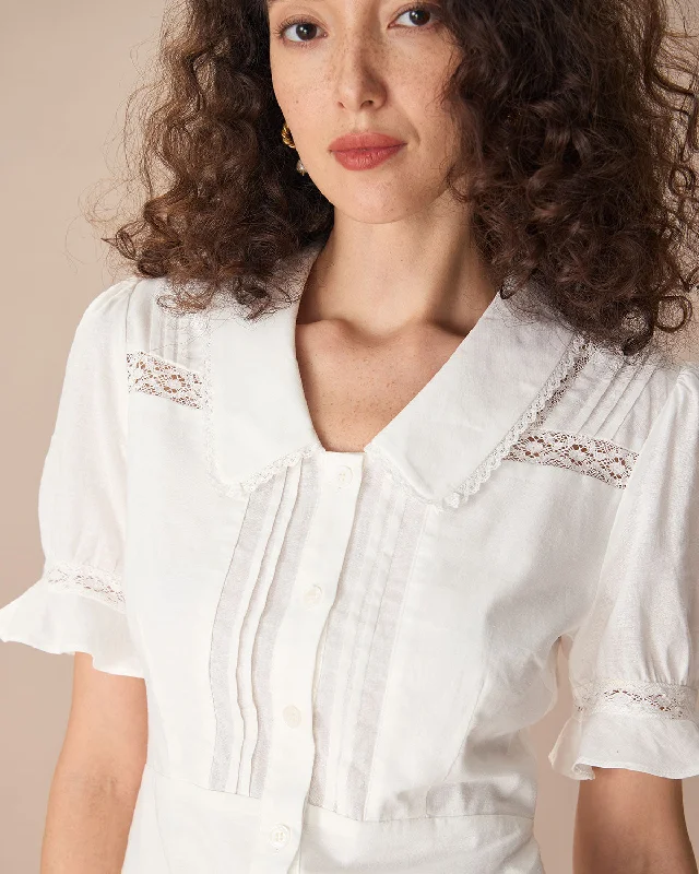 womens-white-puff-sleeve-cotton-linen-mini-dress