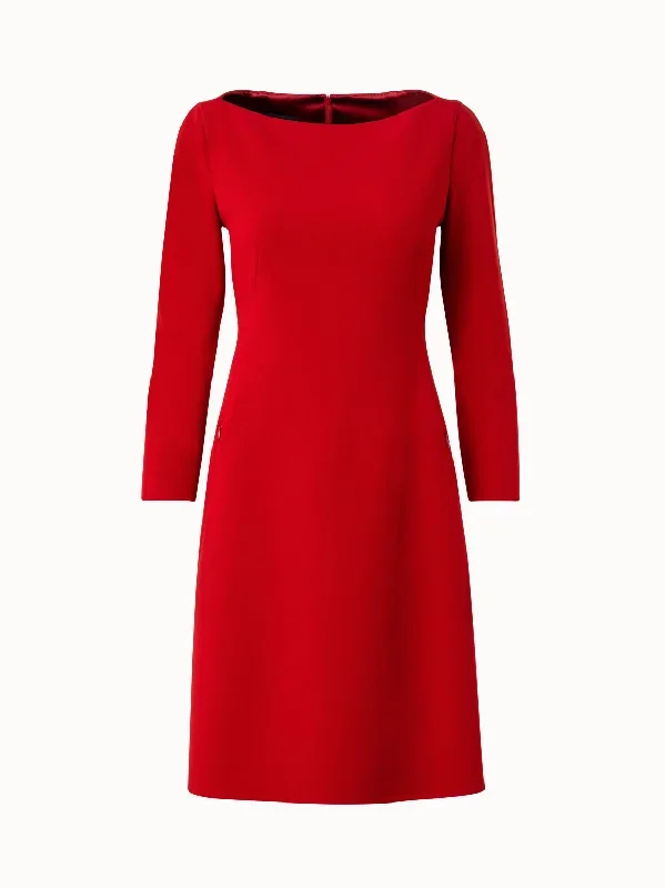 Wool Stretch Double-Face Dress