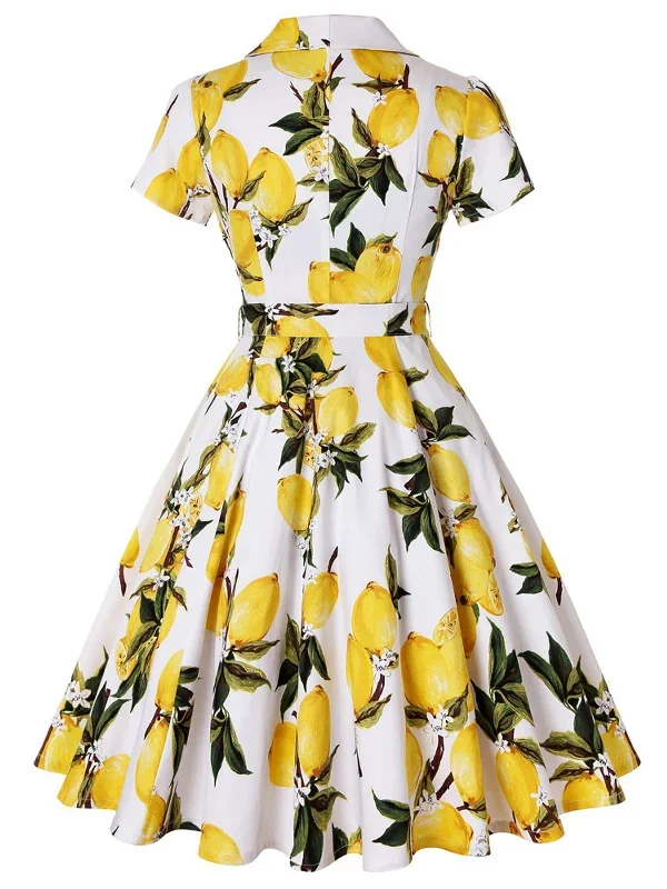 yellow-1950s-lemon-bow-swing-dress